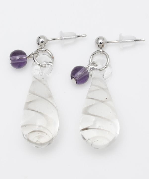 Glass on sale spiral earrings