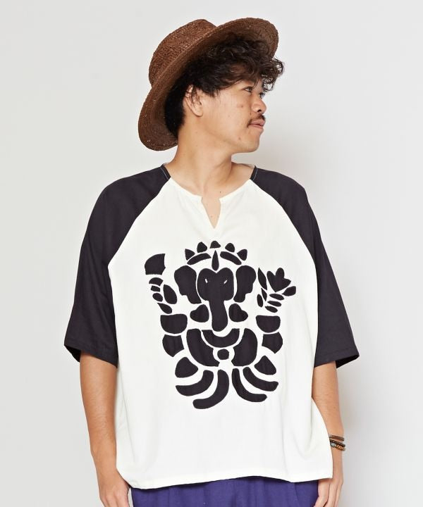 Mens Tokyo Graphic Colourblock Baseball Jersey