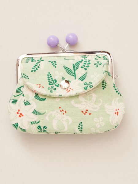 Plum Double Clasp Japanese Coin Purse