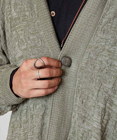 Paisley Jacquard Knit Cardigan