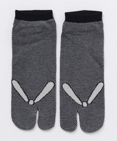 Moss Stitch TABI Socks 25-28cm - Gray HANAO