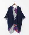 WATARI - Cotton Rose Print Reversible Kimono