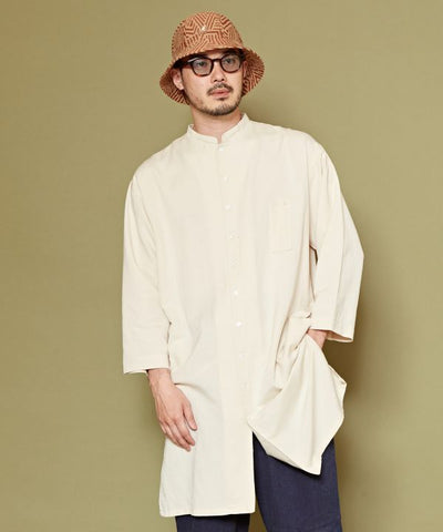 SHOSEI - Stand Collar Long Shirt