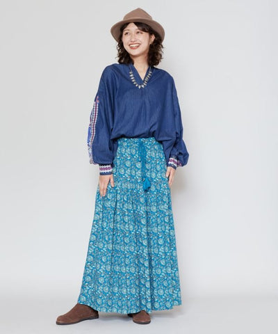 Block Print Style Skirt