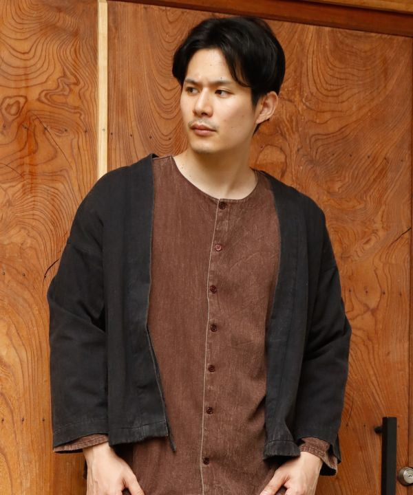 Men Corduroy Kimono Jacket Japanese Coat Haori Outwear Patch Retro Loose  Cardigan