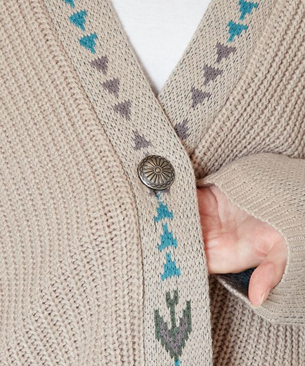 Navajo Patterned Knit Cardigan - Ametsuchi