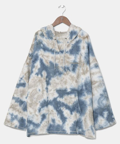 Tie Dye Waffle Oversized Hoodie