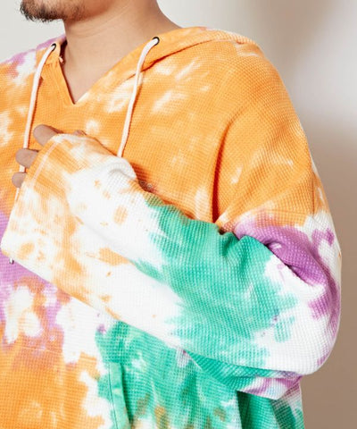 Tie Dye Waffle Oversized Hoodie