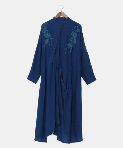 Peacock Embroidery Versatile Dress