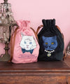 Cat Embroidery Drawstring Pouch