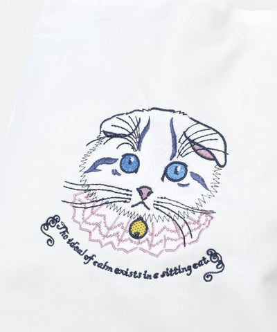 Cat Embroidery Handbag