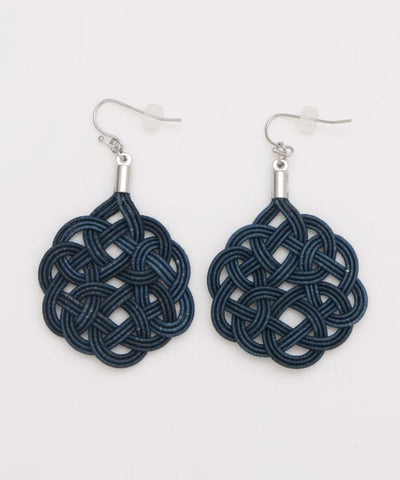 HON AIZOME - MIZUHIKI UME MUZUBI Earrings