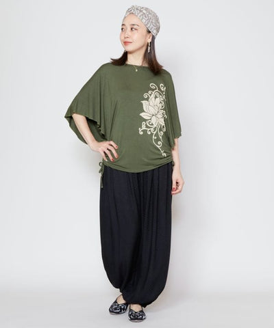 Lotus Print Relaxed Top