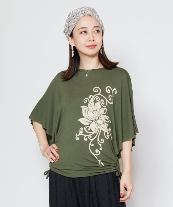 Lotus Print Relaxed Top