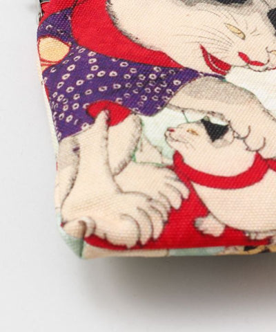 Ukiyoe Pattern GAMAGUCHI Pouch with Handle