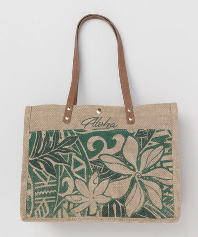 Tribal Pattern Jute Handbag