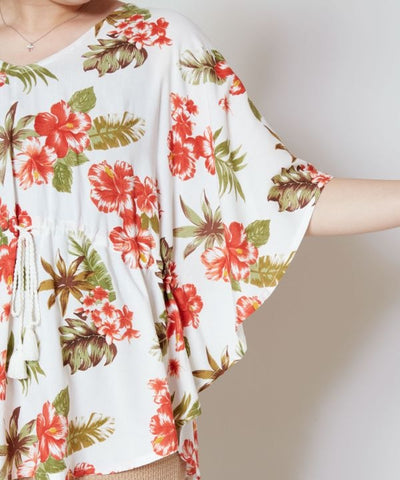 Botanical Poncho Top