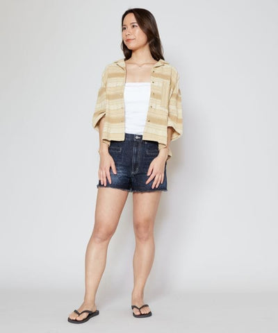 SURF＆Palms Cropped Shirt