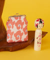 KOKESHI Flower Rectangle Gamaguchi Pouch