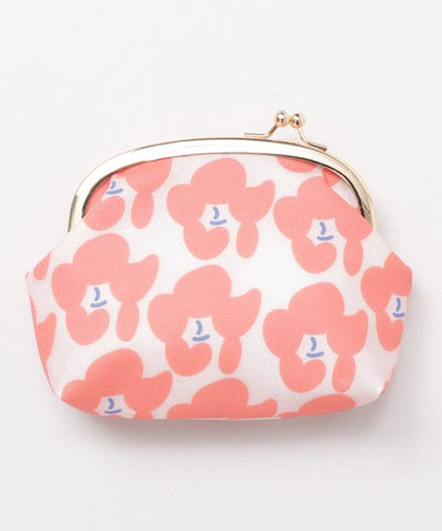 KOKESHI Flower Gamaguchi Clasp Pouch