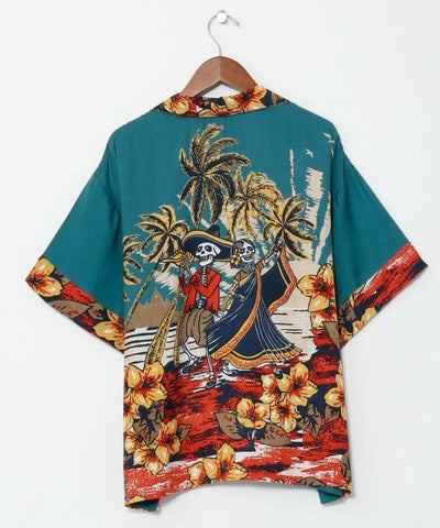 Calavera Open Collar Shirt