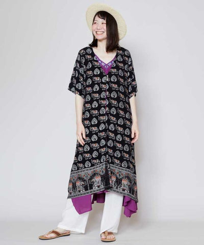 UV Pprotection Rayon Crepe Kimono