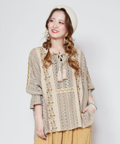 Bohemian Resort Embroidered Top