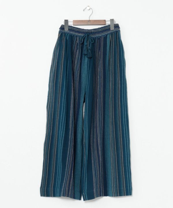 Striped Cotton Easy Pants