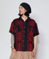 Jacquard Weave Open Collar Shirt