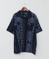 Jacquard Weave Open Collar Shirt