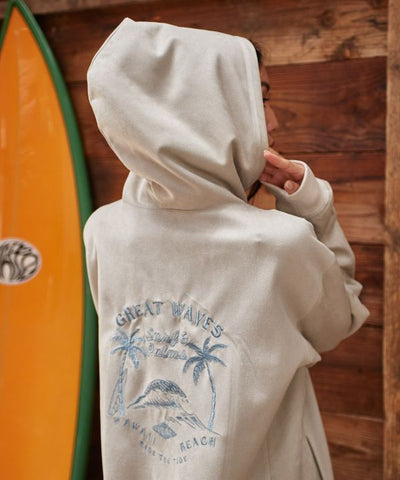 SURF＆Palms Soft Suede Hoodie Dress