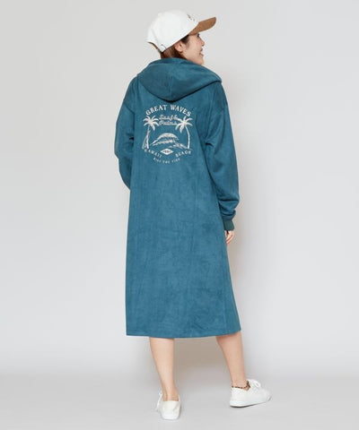 SURF＆Palms Soft Suede Hoodie Dress