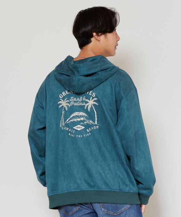 SURF＆Palms Soft Suede Hoodie