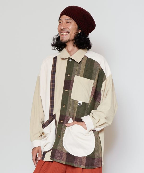 Corduroy Patchwork Shirt