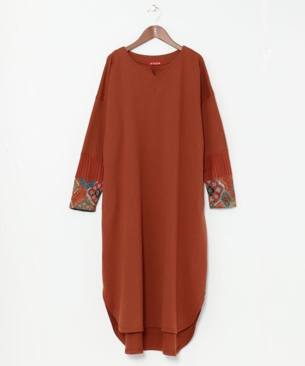 Patchwork Long Sleeve Tee Dress