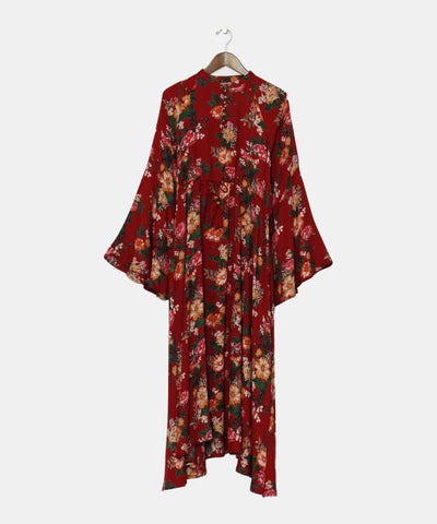 Dog Rose Flare Sleeve Dress