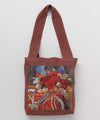 Organic Cotton Floral Art Tote Bag