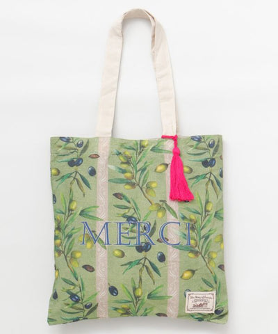 Organic Cotton Olive Tote Bag