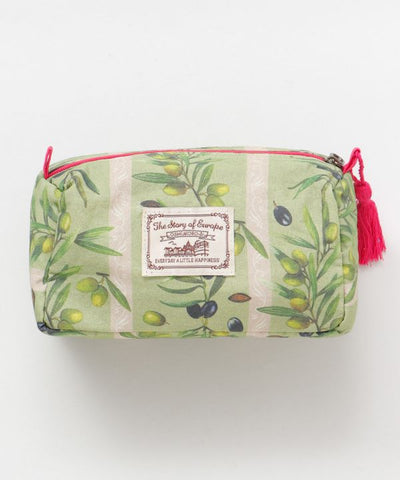 Organic Cotton Olive Pouch