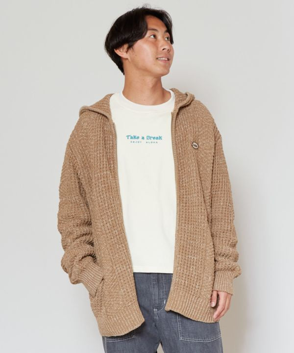 Knit Zip Up Hoodie