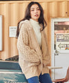 Mole Yarn V Neck Hoodie Cardigan