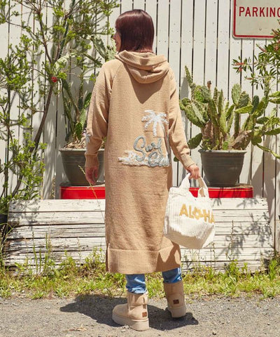 Mole Knit Hoodie Dress