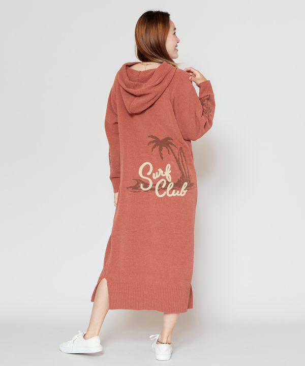 Mole Knit Hoodie Dress