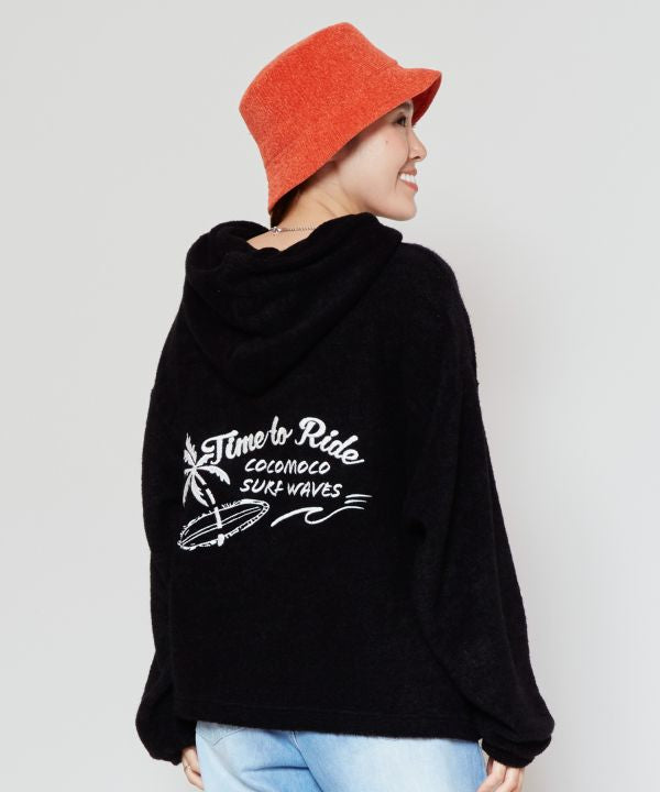 SURF＆Palms Pile Hoodie