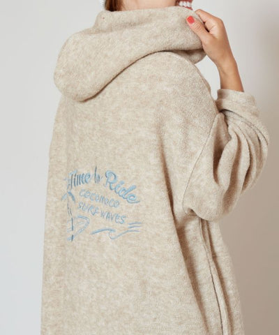 SURF＆Palms Pile Hoodie Dress