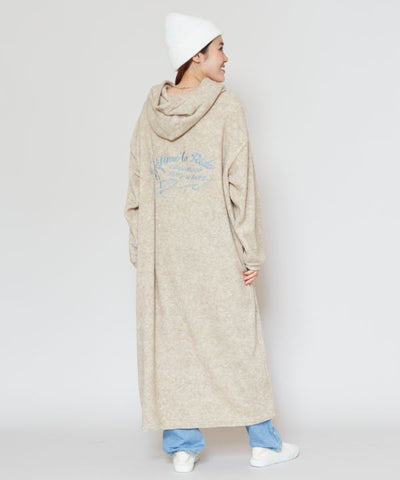 SURF＆Palms Pile Hoodie Dress