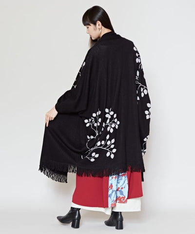 HUYUNOME - Long Knit Haori Cardigan