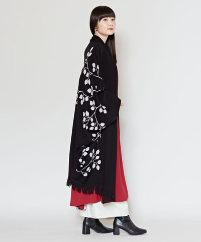 HUYUNOME - Long Knit Haori Cardigan