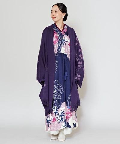 HUYUNOME - Long Knit Haori Cardigan