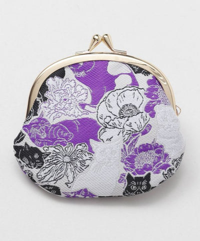 NEKO to HANA - GAMAGUCHI Round Pouch